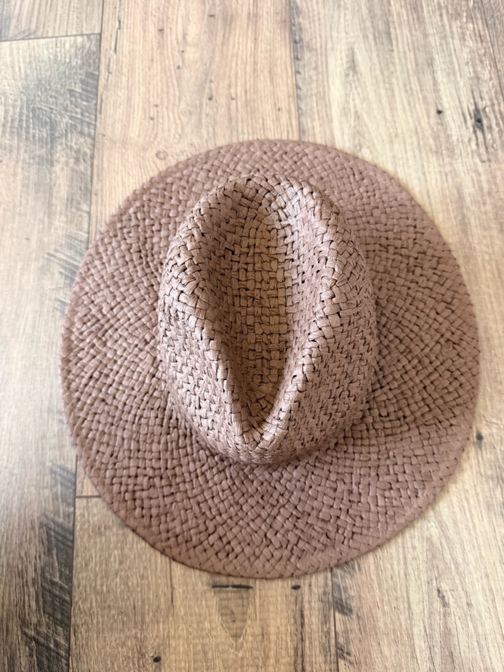 Madewell Woven Straw Fedora in Light Brown